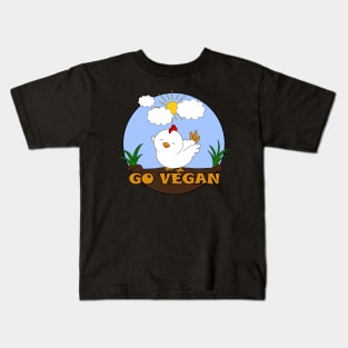 Go Vegan Cute Chick 3 Kids T-Shirt